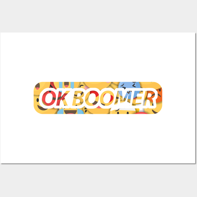 Ok Boomer Emoji Montage Wall Art by felixbunny